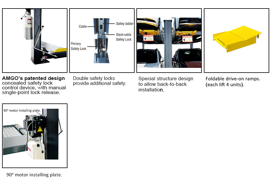 AMGO 409-DP Double Parking Four Post Lift