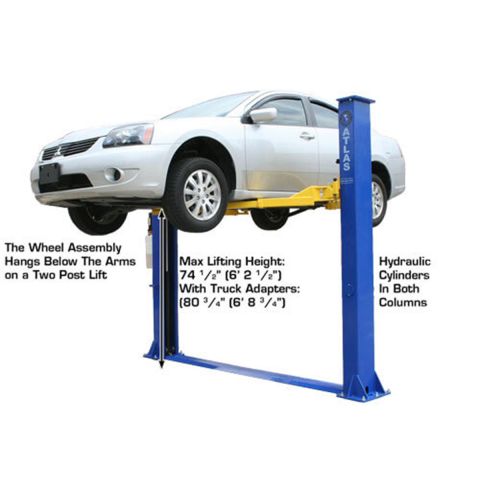 Atlas 9KBPX 9,000lb Capacity Baseplate Two Post Lift