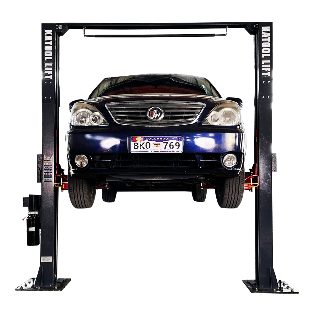 KATOOL KT-AM120SD 12000 lbs. Clear Floor Two Post Lift with Direct Drive and Assym Arms