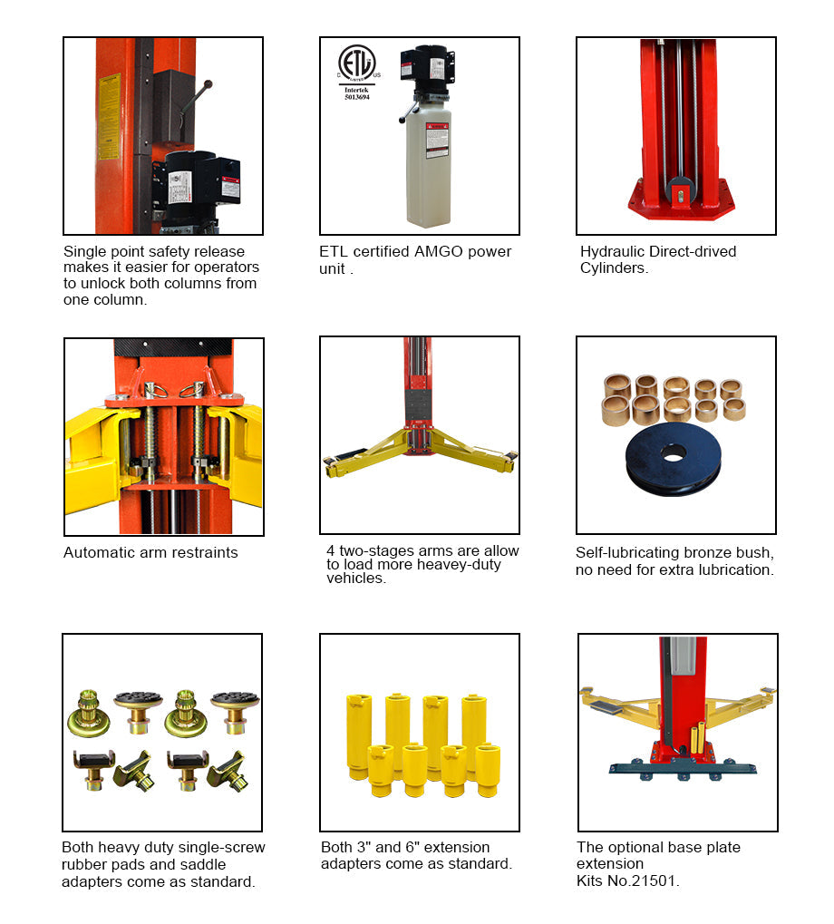 AMGO OH-15 Overhead 15,000lb Two Post Lift