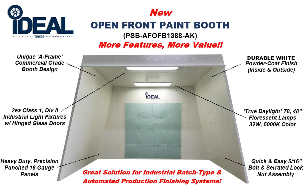 iDeal Open Face Paint Booth - PSB-AFOFB1388-AK
