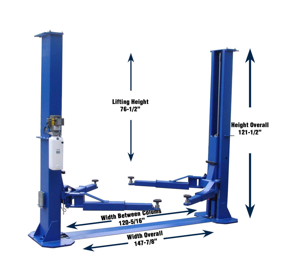 Tuxedo TP12KFX 12,000lb Base Plate Two Post Lift