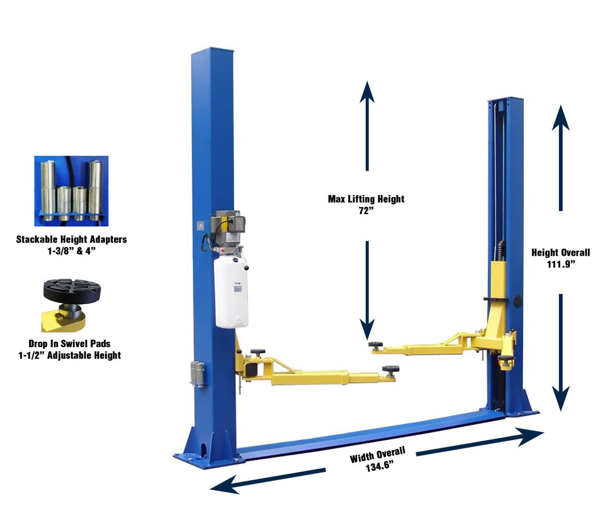 Tuxedo TP9KFX Floor Plate 9,000lb Two Post Lift