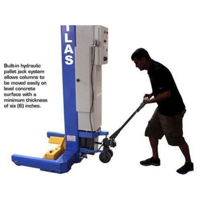 Atlas 4034BC ALI Certified 74,000 lb. Capacity Battery Powered Mobile Column Lift System