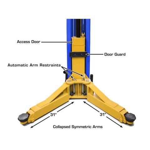 Atlas PVL12 12K Overhead Two Post Lift - ALI Certified