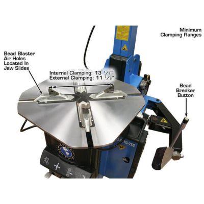 Atlas TC755 Rim Clamp Tire Changer + WB49-2 Wheel Balancer Combo