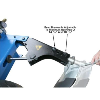 Atlas TC289LH Extra Large Rim-Clamp Tire Changer with Left Hand Assist Arm
