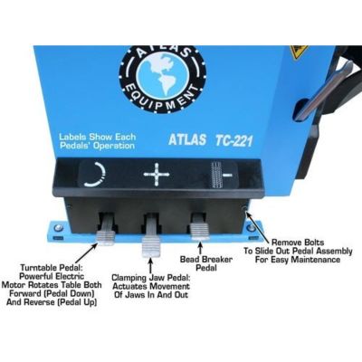 Atlas TC221 Rim Clamp Tire Changer + WB11 Wheel Balancer Combo