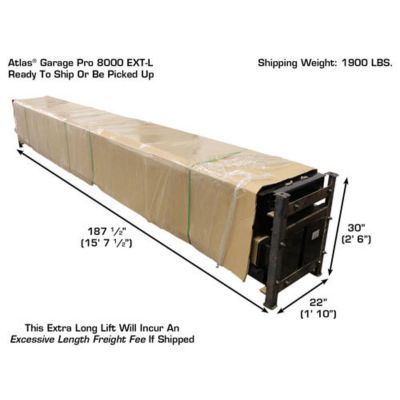 Atlas PRO8000EXT-L Extra Tall, Extra Long Portable 4-Post Lift 8000 lb. Capacity