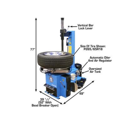 Atlas TC229 Rim-Clamp Tire Changer with Beadblaster