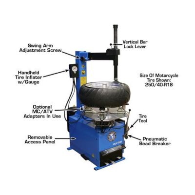 Atlas TC229 Rim-Clamp Tire Changer with Beadblaster