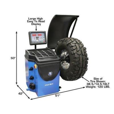 Atlas TC229 Rim Clamp Tire Changer + WB41 Wheel Balancer Combo